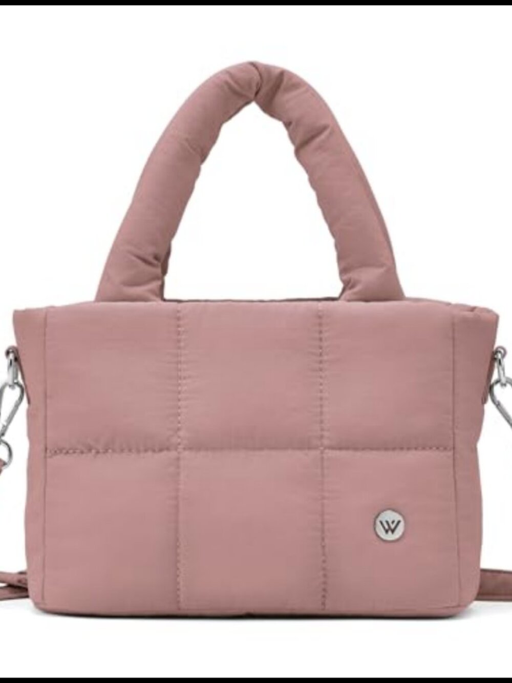 Quilted Nylon Crossbody Bag Puffer Mini Tote Shoulder Purse